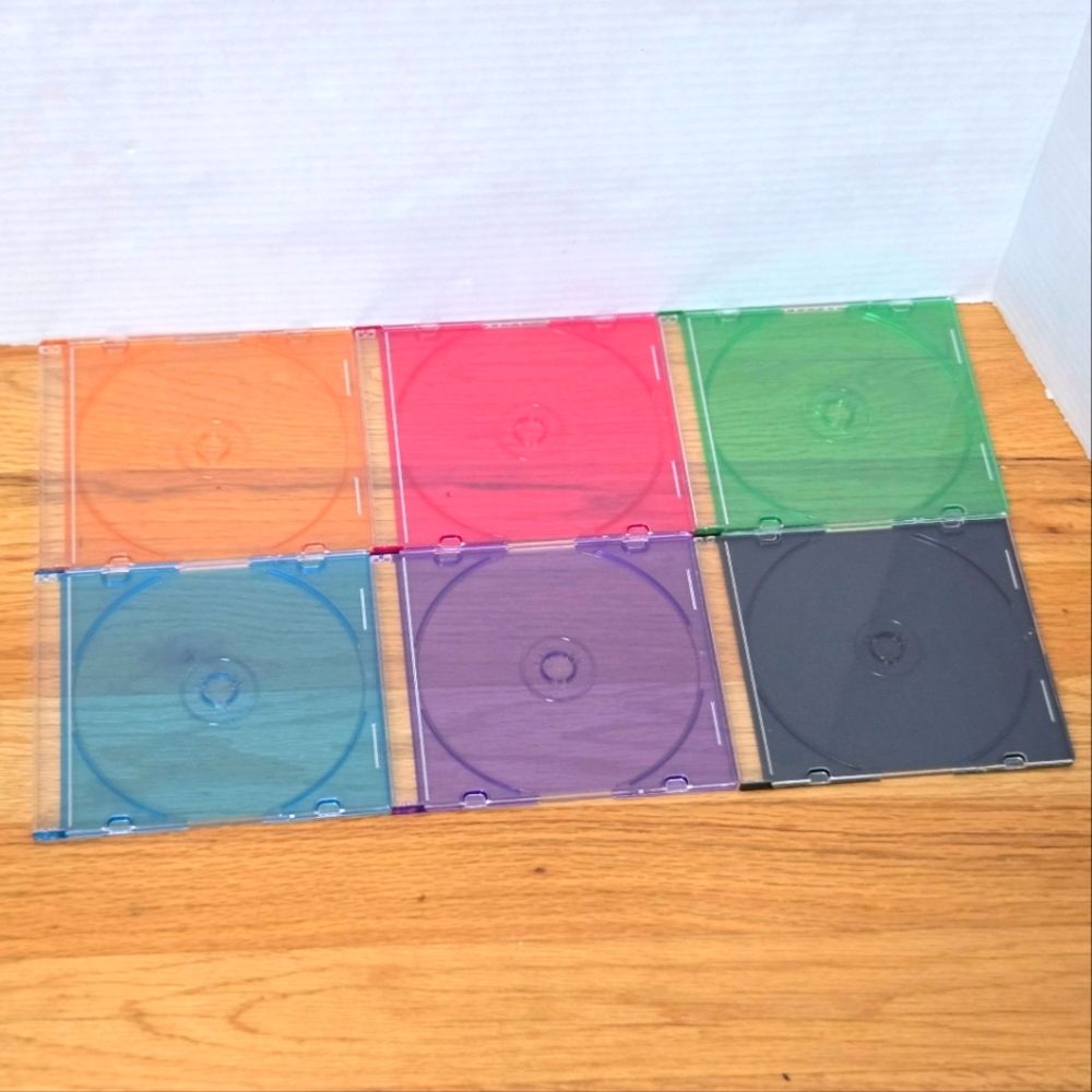 Slim CD Cases - Stack Of 10 - Assorted Colors